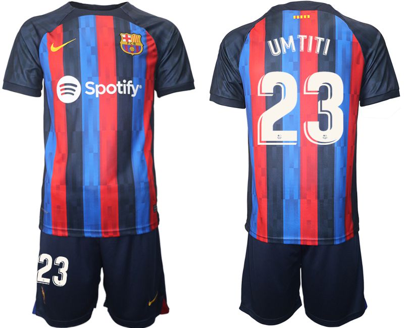 Men 2022-2023 Club Barcelona home blue 23 Soccer Jersey